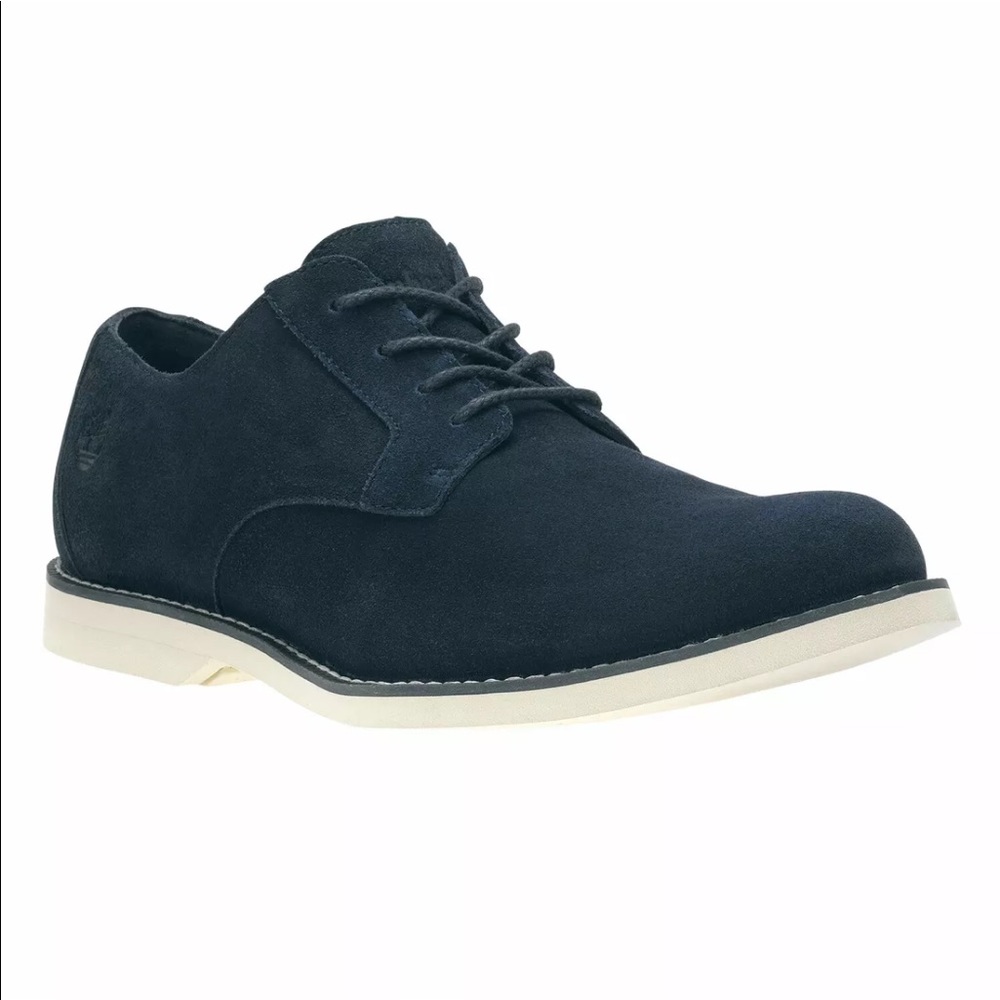 Timberland oxford navy blue suede shoes